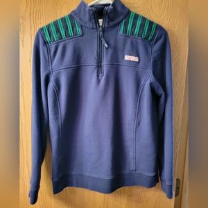 Vineyard Vines Women’s Shep Shirt Deep Bay Navy Plaid Size S Small